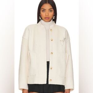 FREE PEOPLE Willow Bomber Jacket / Ivory